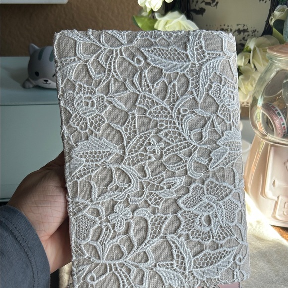 🤍Beautiful Planner Rose Lace book cover B6 Romantic shabby chic 🎀 notebook